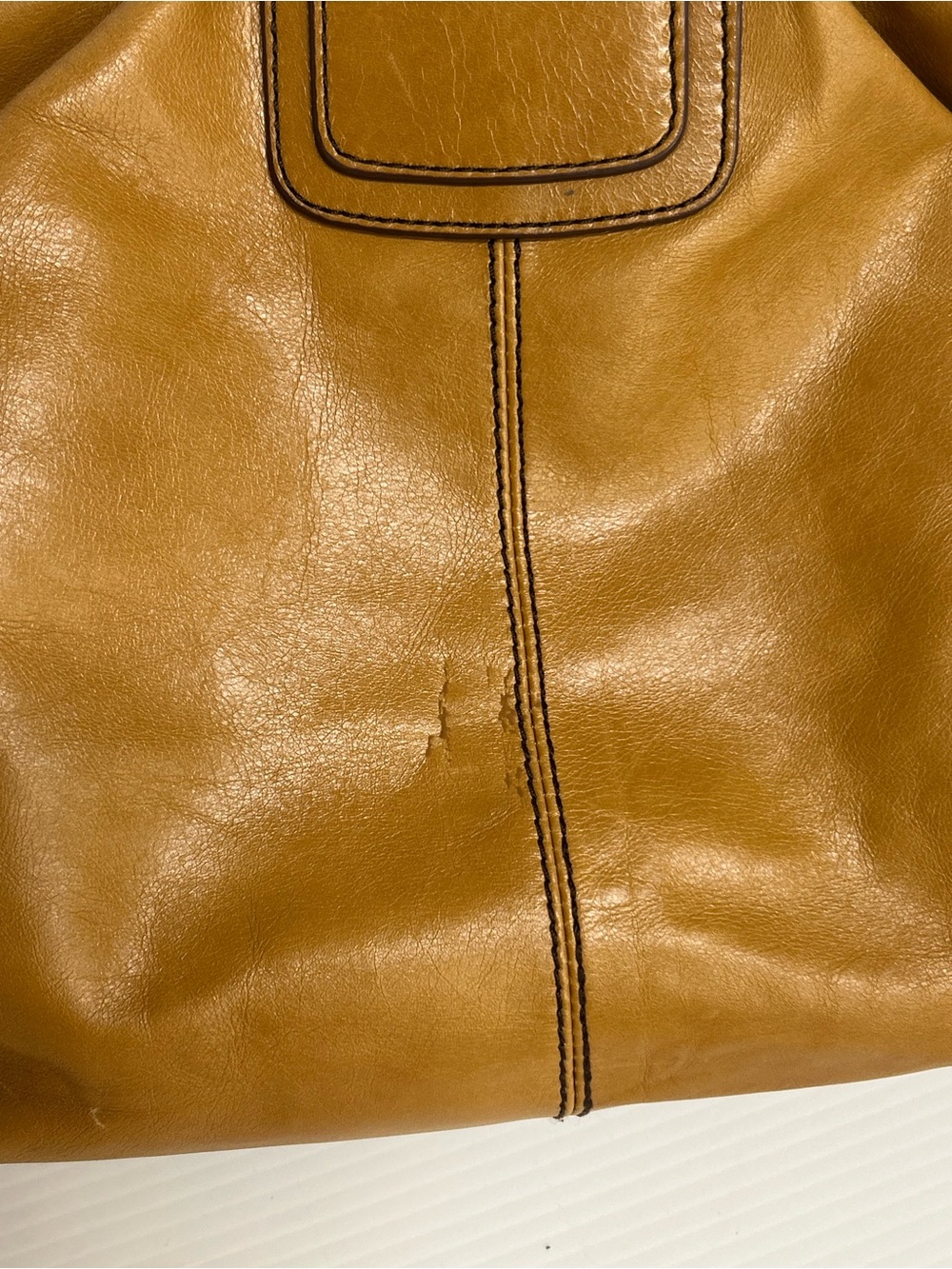 Hobo Brand Sheila Medium Satchel Leather Top Handle Bag Natural - Picture 4 of 8